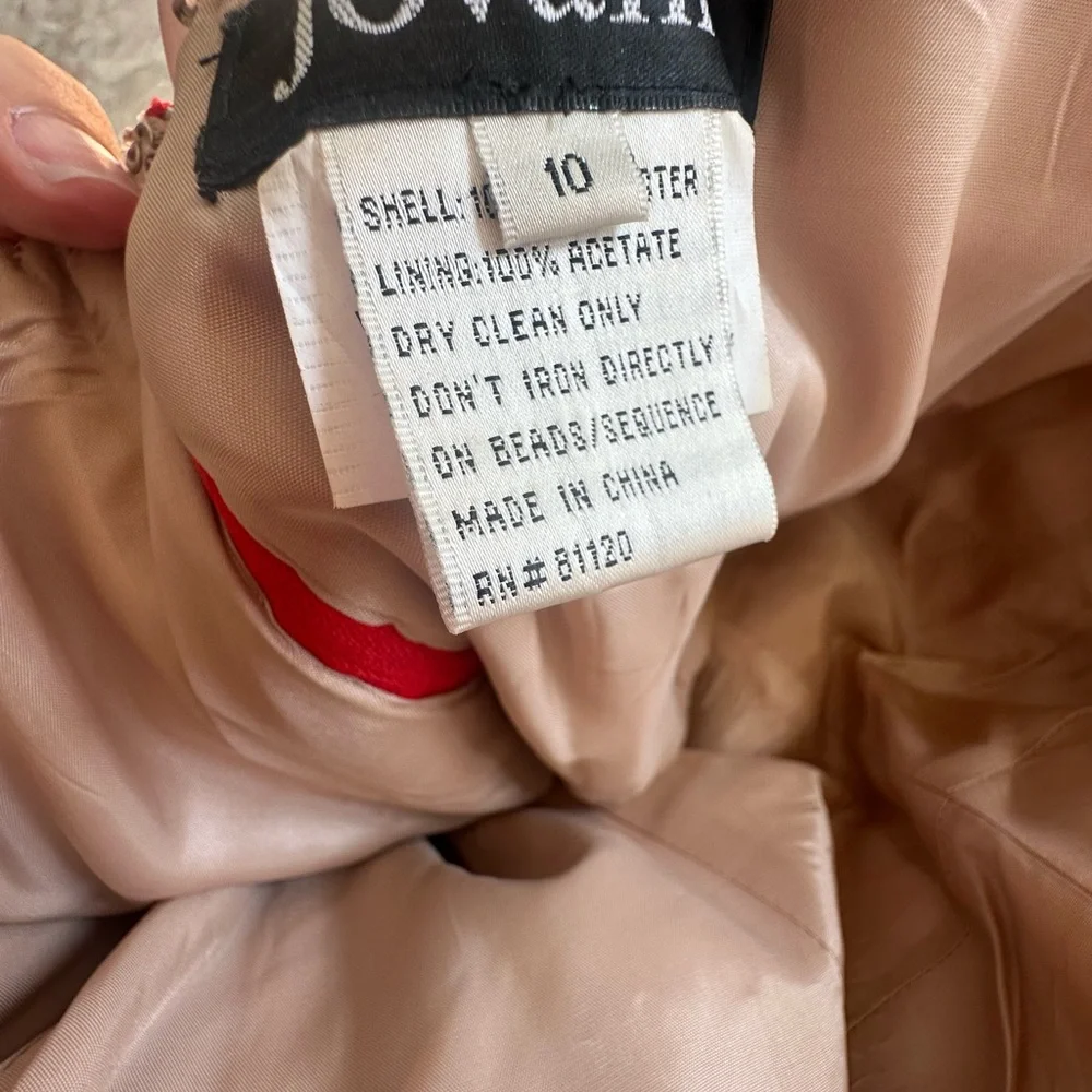Jovani red prom dress size 10 - Picture 9 of 10